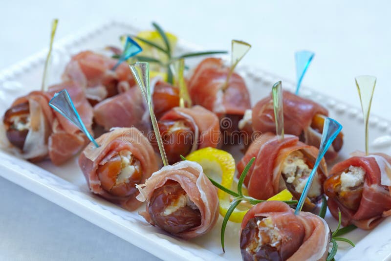 Dates Stuffed Blue Cheese Prosciutto Stock Photos - Free & Royalty-Free ...