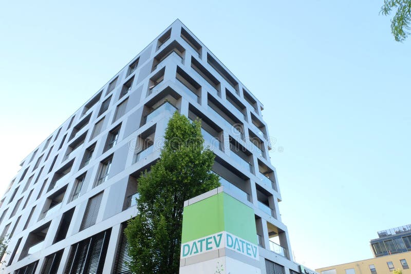 Datev hat des Gebäudes in München lizenzfreie stockfotos Datev hat des Gebäudes in München lizenzfreie stockfotos