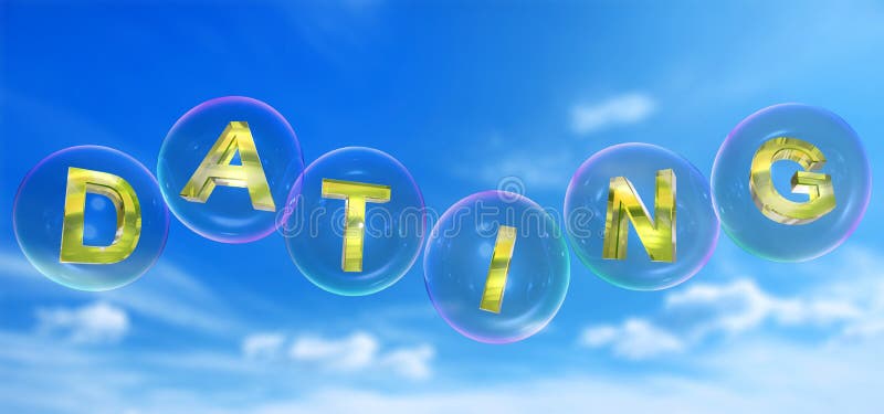 The dating word in bubble royalty free illustration