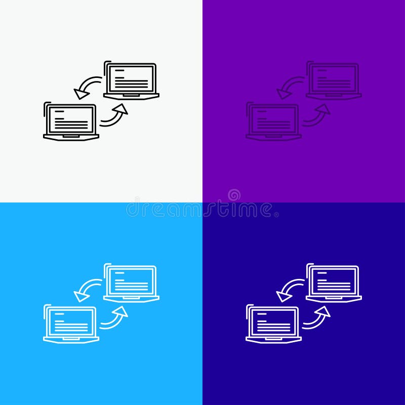 Dator anslutning, sammanlänkning, nätverk, synkroniseringssymbol över olik bakgrund Linje stildesign som planl?ggs f?r reng?rings royaltyfri illustrationer Dator anslutning, sammanlänkning, nätverk, synkroniseringssymbol över olik bakgrund Linje stildesign som planl?ggs f?r reng?rings royaltyfri illustrationer