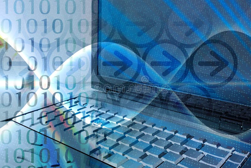 Datormixteknologi stock illustrationer