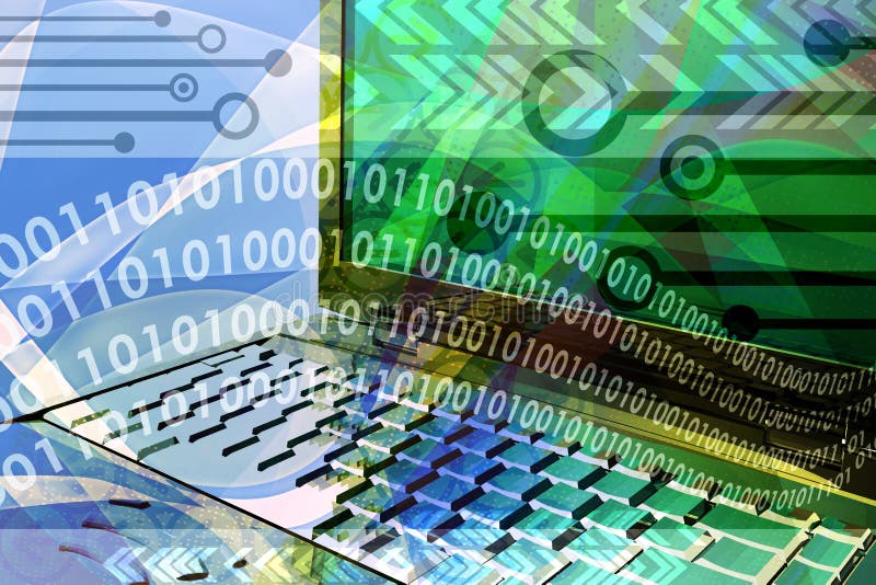Datormixteknologi stock illustrationer