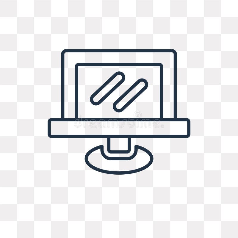 Datorvektorsymbol som isoleras på genomskinlig bakgrund som är linjär stock illustrationer Datorvektorsymbol som isoleras på genomskinlig bakgrund som är linjär stock illustrationer