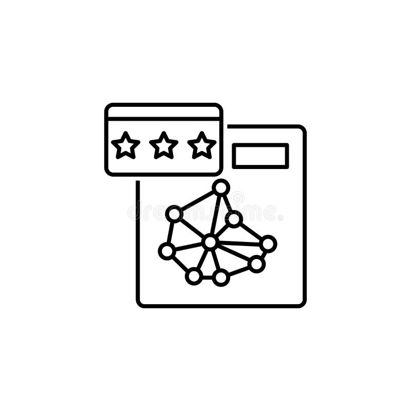 datos, estrellas, icono del analytics Elemento del icono tecnológico de los datos para los apps móviles del concepto y de la web stock de ilustración datos, estrellas, icono del analytics Elemento del icono tecnológico de los datos para los apps móviles del concepto y de la web stock de ilustración
