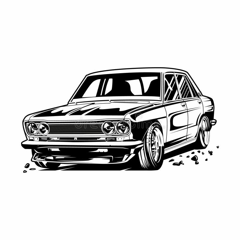 Classic Car Black White Stock Illustrations 6 952 Classic Car Black White Stock Illustrations Vectors Clipart Dreamstime