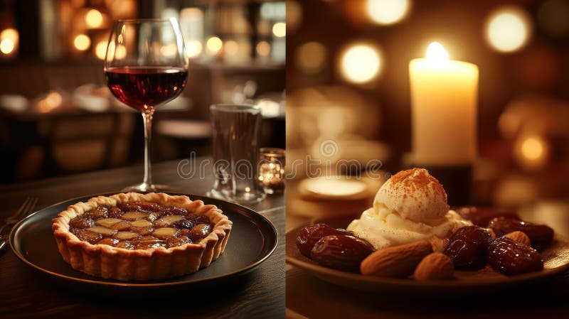 Datum oder Früchte traditionelle marokkanische Rezepte süße Dessert in einer modernen Fusion Interpretation international lizenzfreie stockfotos