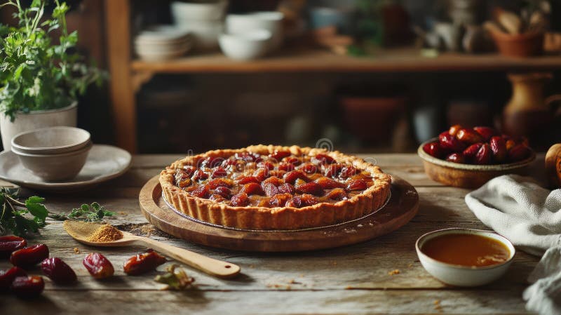 Datum oder Früchte traditionelle marokkanische Rezepte süße Dessert in einer modernen Fusion Interpretation international stockfotos
