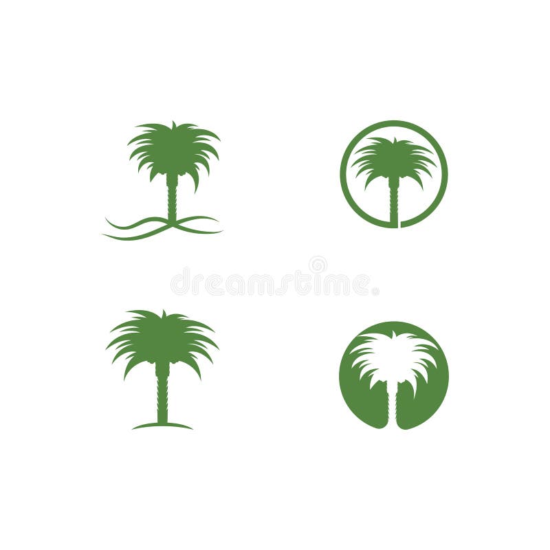 Logo van de dadelpalm stock illustratie