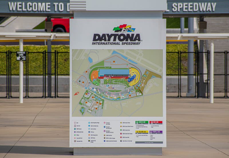 Top View of Toyota Gate at Daytona International Speedway Editorial