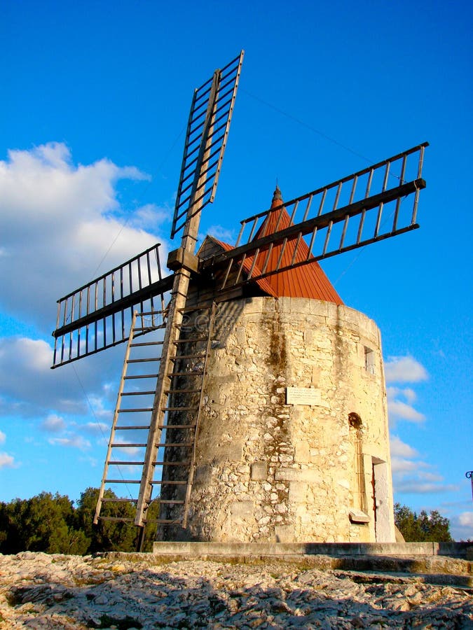 Daudet s windmill, France stock photo. Image of writer 4771598