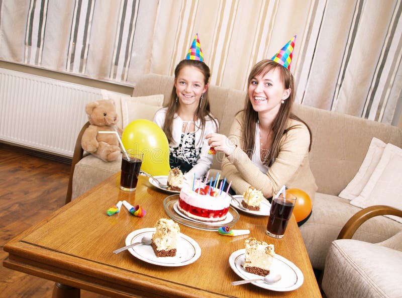 Daughter adn mother royalty free stock images