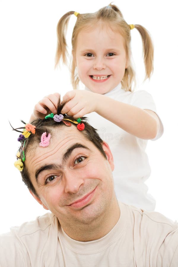 Daughter of braids cornrows his father