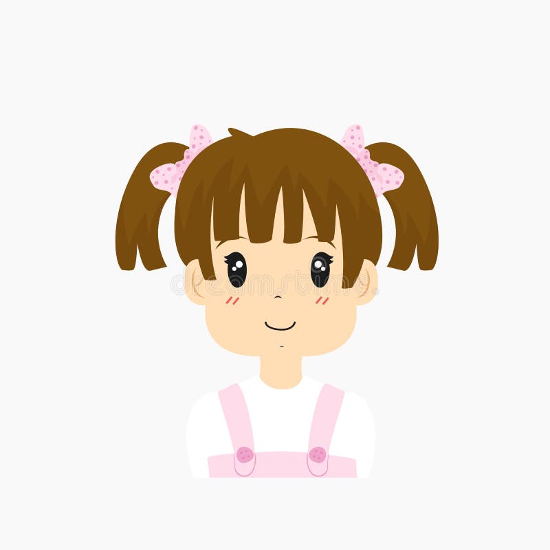 Half Body Daughter Avatar Vector