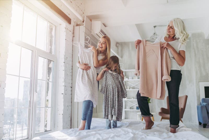 Daughter, mother and grandmother at home royalty free stock photo Daughter, mother and grandmother at home royalty free stock photo
