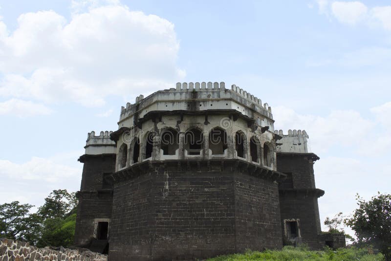 Daulatabad Deogiri fortu fasada, Aurangabad, maharashtra, India zdjęcia stock Daulatabad Deogiri fortu fasada, Aurangabad, maharashtra, India zdjęcia stock