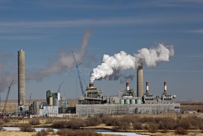 Dave Johnston Coal Fired Power Plant Stock Photo Image of