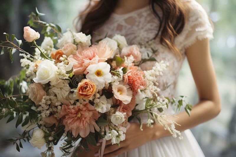 David Austin blooms held by bride, a bouquet embodying romance and wedding charm