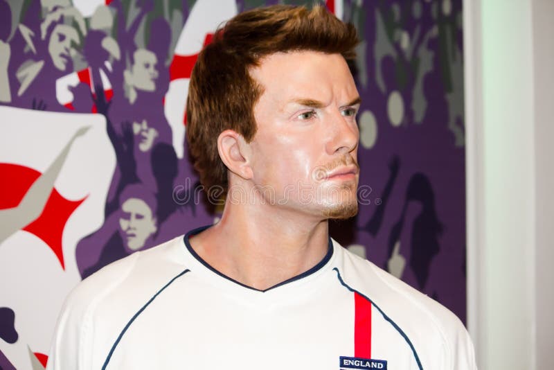 David Beckham przy Madame Tussaud's zdjęcie royalty free David Beckham przy Madame Tussaud's zdjęcie royalty free