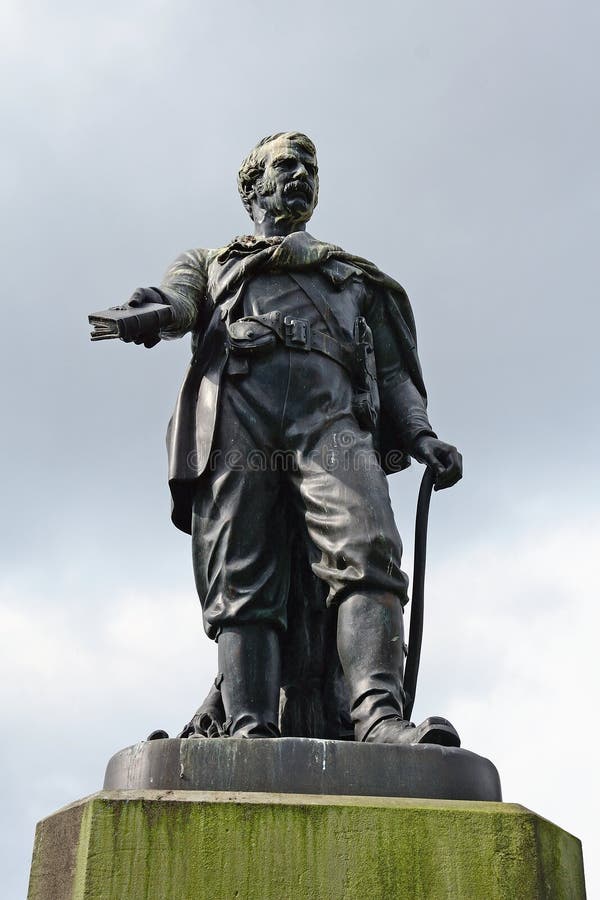 David Livingstone Statue, Edinburgh, Scotland Stock Photo Image of