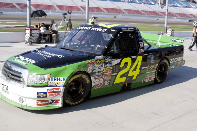 September 26th, 2009 at the Las Vegas International Speedway, Driver David Starr for the number 24 Zachry/Harris Trucking team qualifies for the Las Vegas 350 Camping World truck race in his Toyota. September 26th, 2009 at the Las Vegas International Speedway, Driver David Starr for the number 24 Zachry/Harris Trucking team qualifies for the Las Vegas 350 Camping World truck race in his Toyota.
