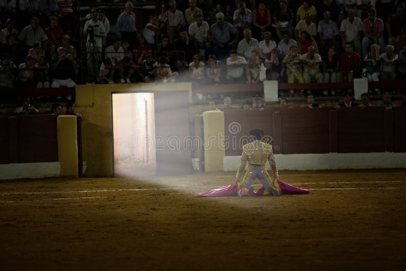 David Valiente waiting for you in portagayola the day of your alternative as a bullfighter, Andújar, Jaen province, Andalusia, Spain. David Valiente waiting for you in portagayola the day of your alternative as a bullfighter, Andújar, Jaen province, Andalusia, Spain