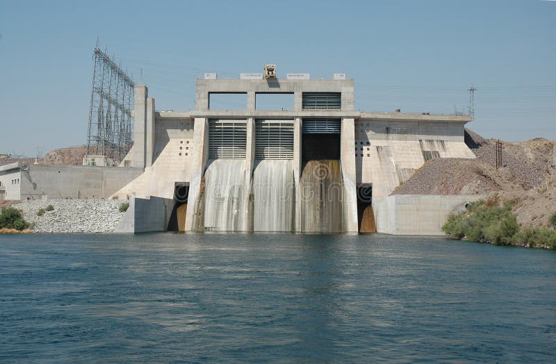 Davis Dam stock photo. Image of obstruction, bank, mohave 1056336