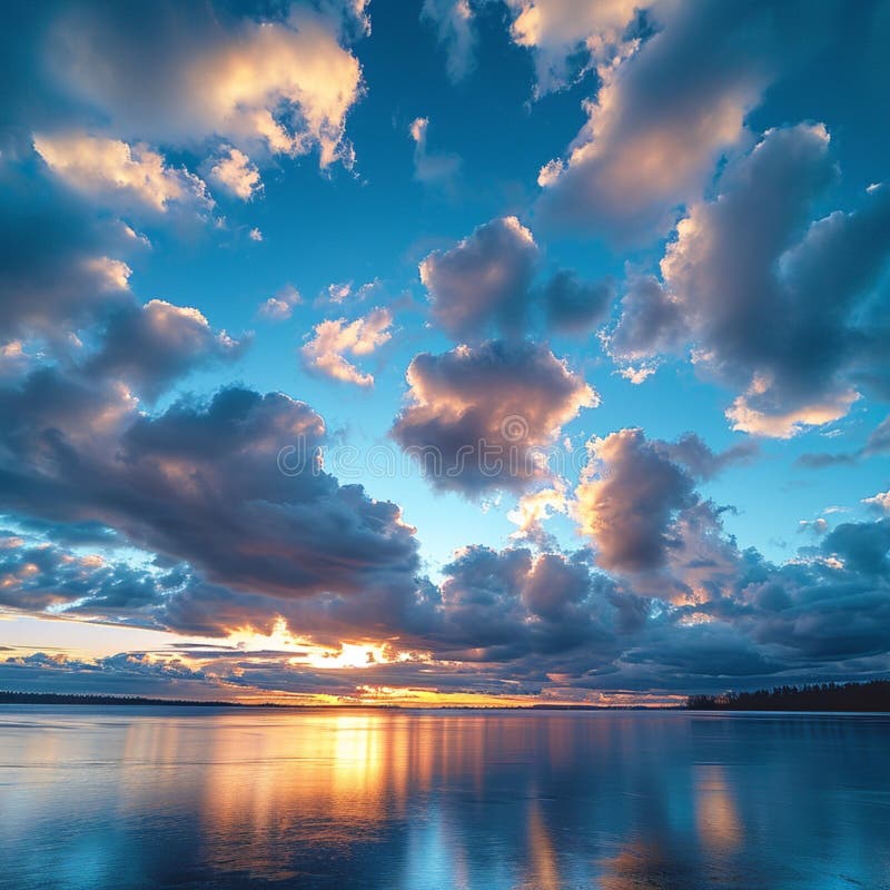 Dawn choreography Clouds create a captivating display in a time lapse royalty free illustration