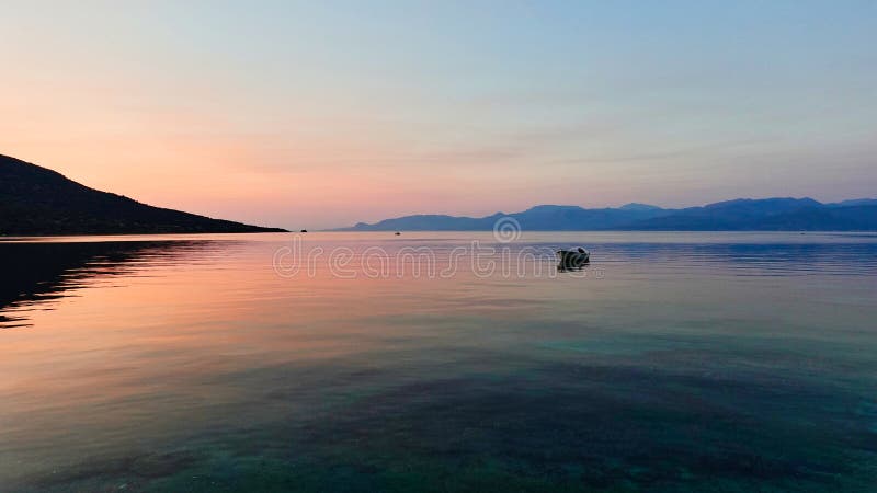 Dawn Light on Corinthian Gulf Bay, Greece