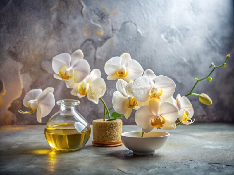 Dawns Embrace Orchids YlangYlang и Minimalist Serenity бесплатная иллюстрация