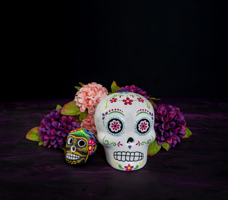 Day of the Dead Composition made with Mexican Sugar Skull