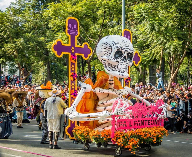 Day of the Dead Dia De Los Muertos Parade in Mexico City Mexico