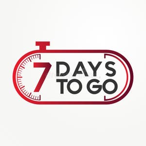 Introducing The 7 Countdown Days To Go Days Banner Stock Vector 