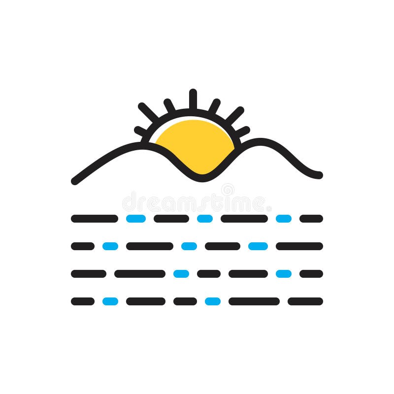 Multi color icon for Day, daytime and sun royalty free illustration