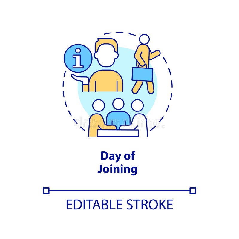 Day of Joining Concept Icon Stock Vector Illustration of vector