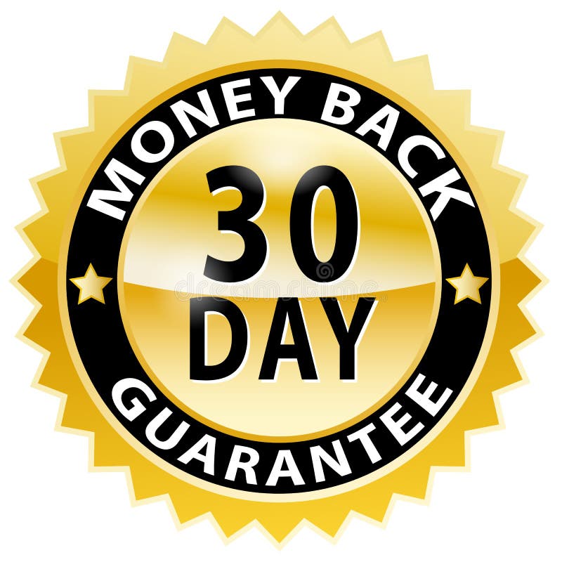 30 Day Money Back Guarantee Icon Blue And Gold Color Stock Vector ...