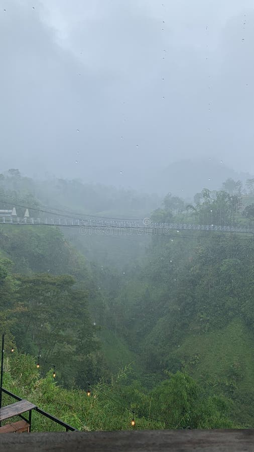 Day Mount Rain Island Natural Stock Image Image of atmosphere, rain 264140539