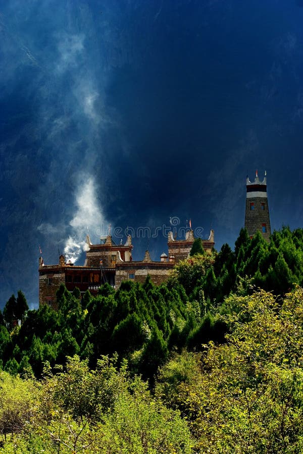 Day view of the castle at Danba Sichuan China