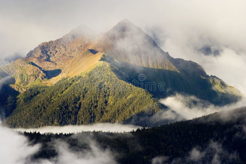Day view of mountains at Deqin of Yunnan China