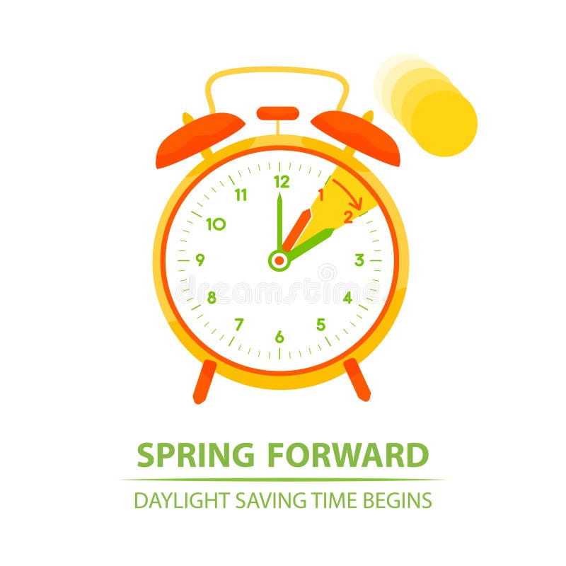 Daylight Saving Time Begins at March. Clocks Moves Forward One Hour