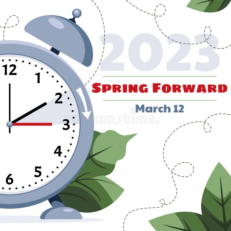 Clock switch to summer time daylight saving Vector Image