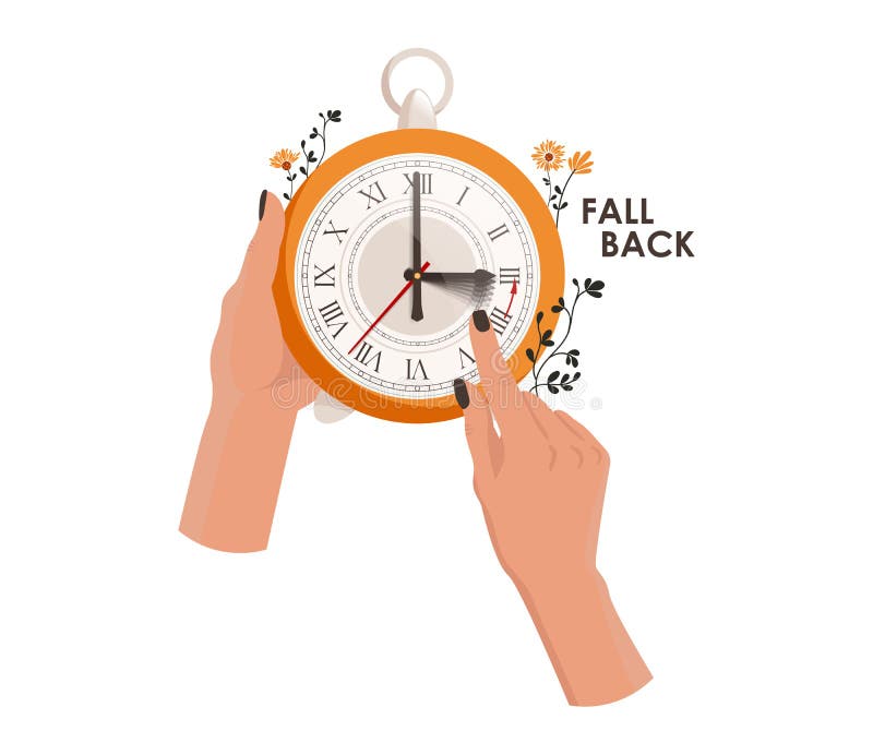 Premium Vector  Daylight saving time ends concept the hand of the