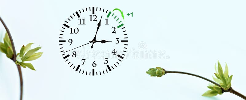 Daylight Saving Time. Change Clock To Summer Time. Stock Photo - Image of  longer, spring: 110689664