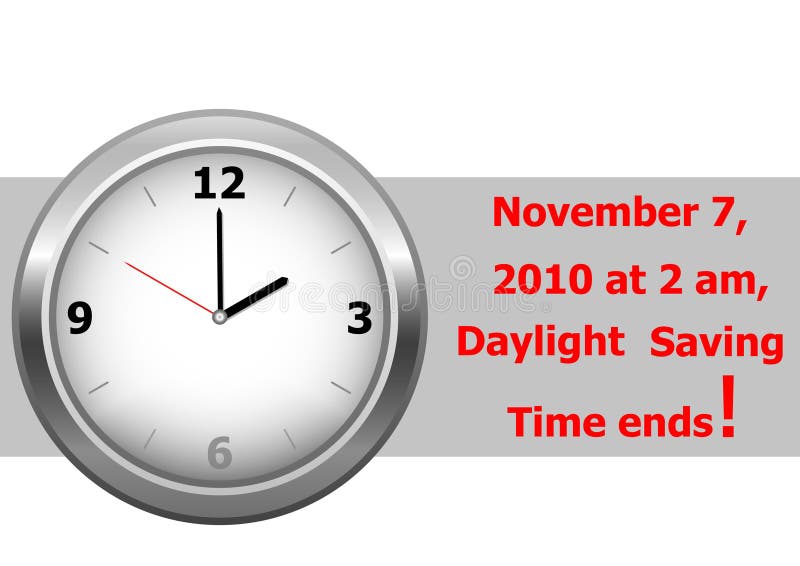 Daylight saving time ends. vector.