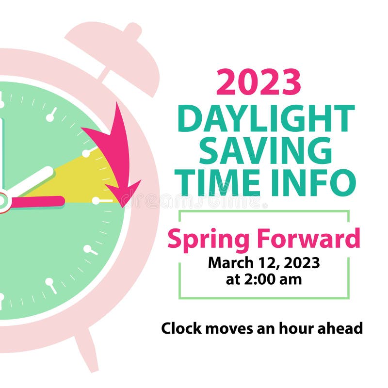 Daylight Saving Time. Clock Set To an Hour Ahead March 12, 2023 Stock  Vector - Illustration of march, line: 248528525