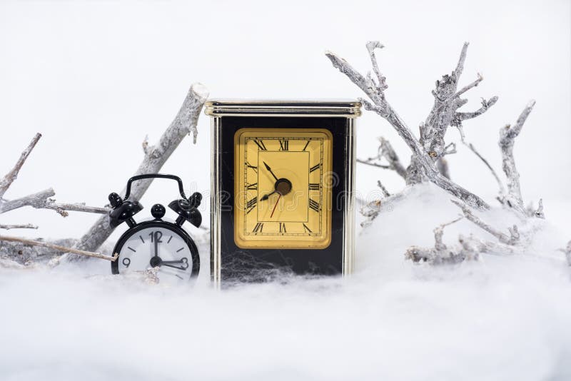 Daylight Saving Time. Wall Clock Going To Winter Time. Autumn