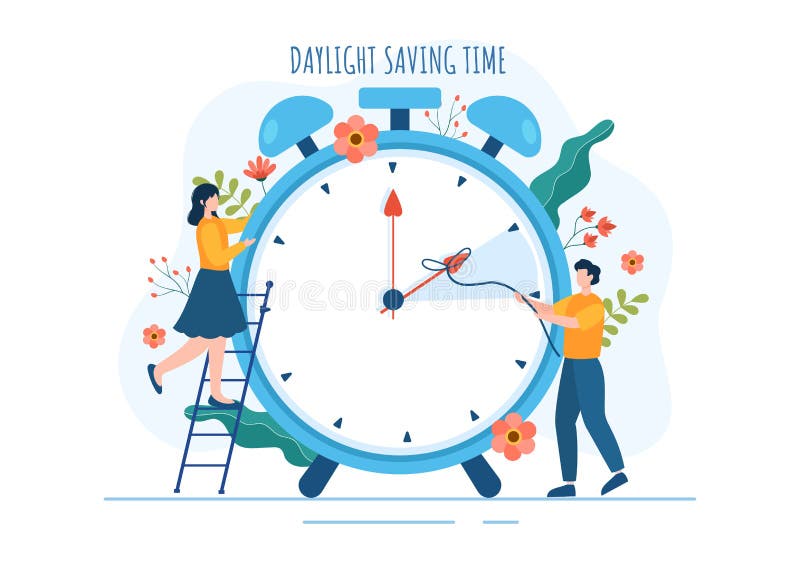 Change the clock to summer time. 26466667 Vector Art at Vecteezy