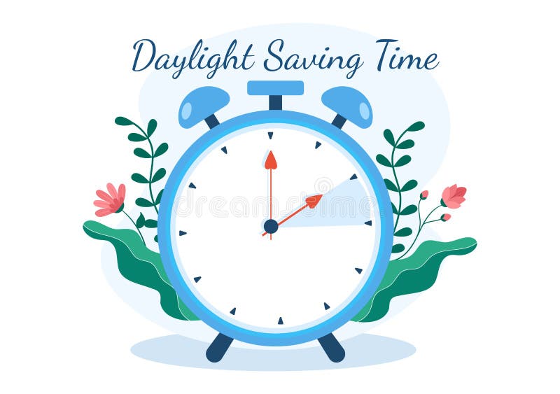 Daylight saving time instruction. Winter and summer time change. Stock  Vector