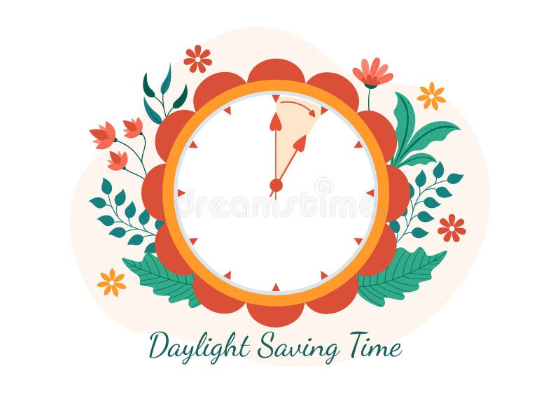 Clock switch to summer time daylight saving Vector Image