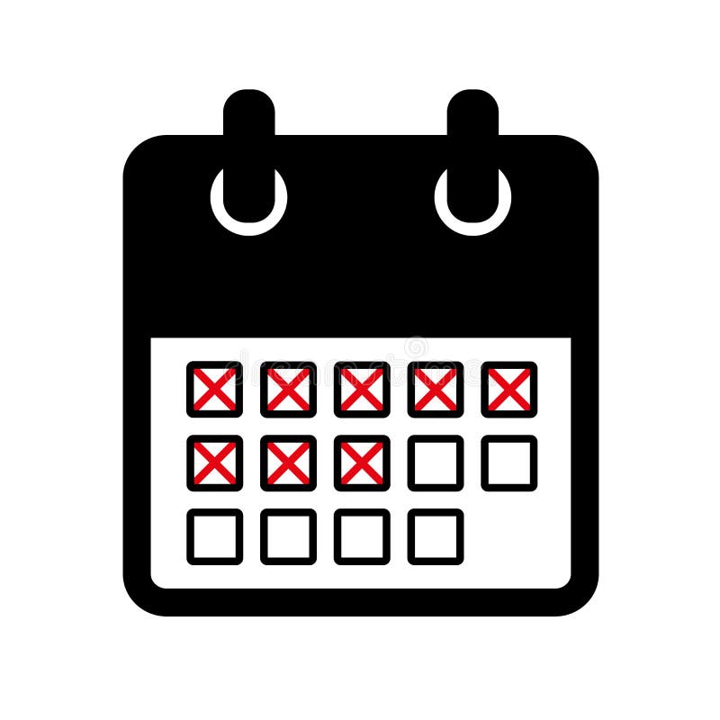 Days Count in the Calendar Icon Pictogram Stock Vector Illustration Days Count in the Calendar Icon Pictogram Stock Vector Illustration