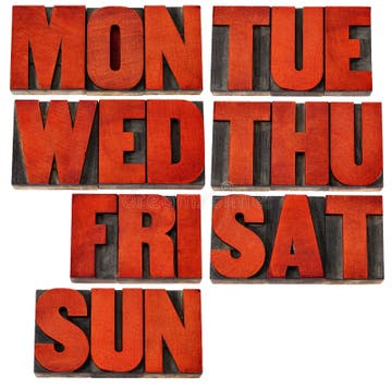 7 Days Week Calendar Stock Photos Free Royalty Free Stock Photos